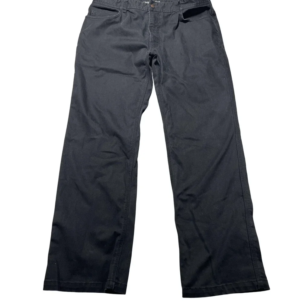 Wolverine FR Pants Mens 38x32 Black Canvas Flame Resistant Workwear Relaxed Fit
